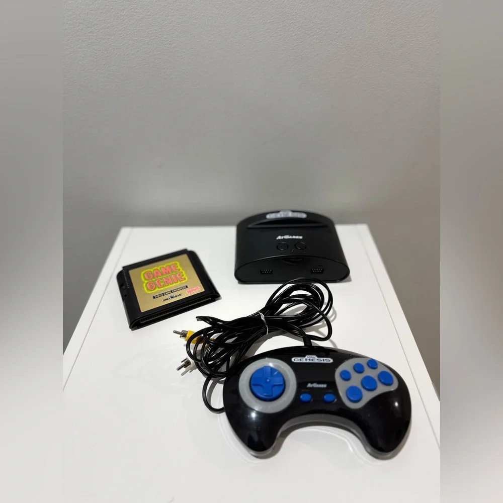 AtGames Sega Genesis Classic Console + Game Genie + Controller Retro Gaming